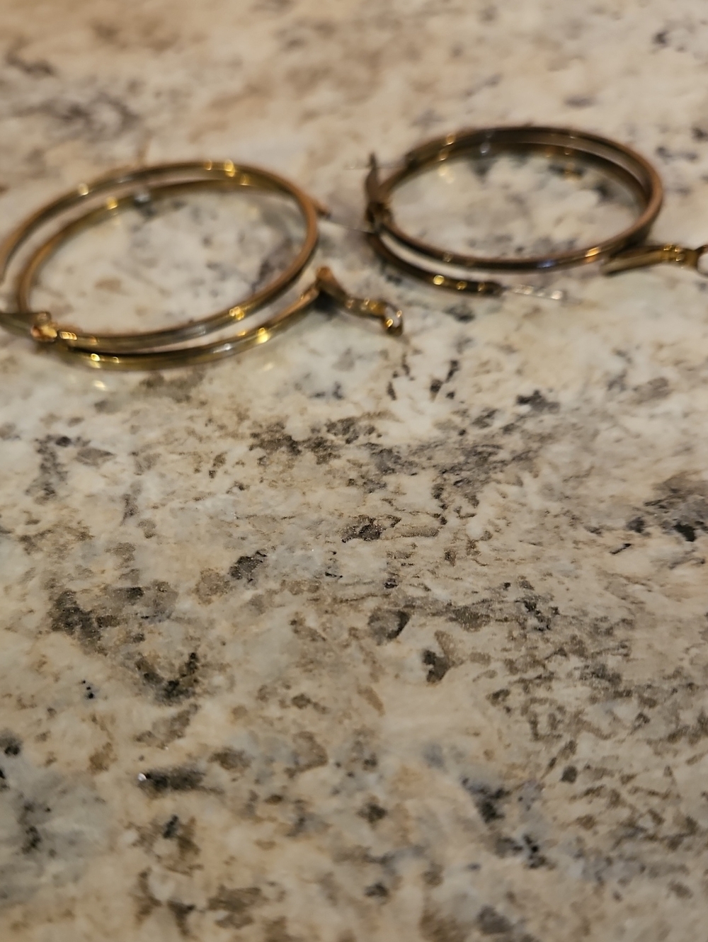 Gold Tone Hoop Earrings - Classic Women's Jewelry